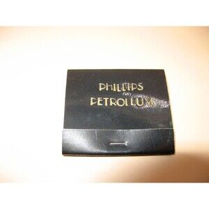 Vintage Phillips Petroleum Black Glossy Matchbook Matchcover with Matches